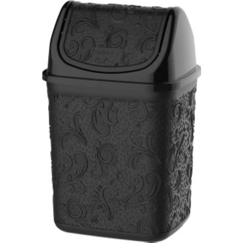 Lixeira Floral 4,5L com Tampa Basculante Decorativa Ideal para Cozinha, Banheiro, Pia e Escritório