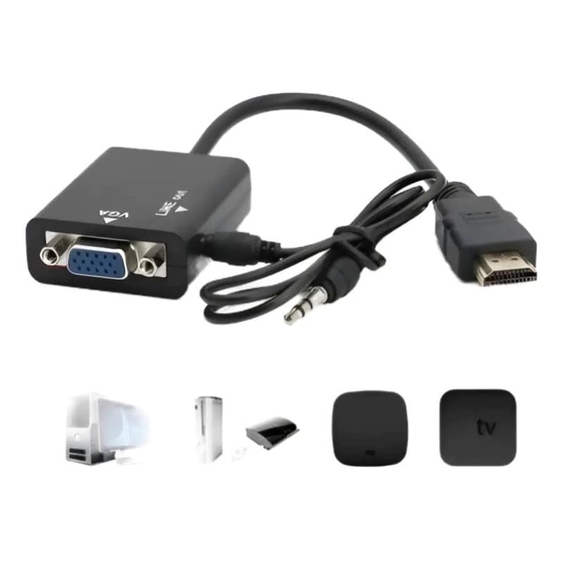 Cabo Adaptador Conversor HDTV para VGA com Audio FY-706
