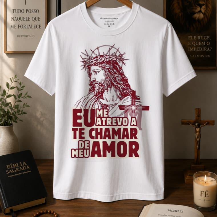 Camiseta Religiosa Casual Cristã Gospel Várias Estampas Fé Streetwear 100% Algodão