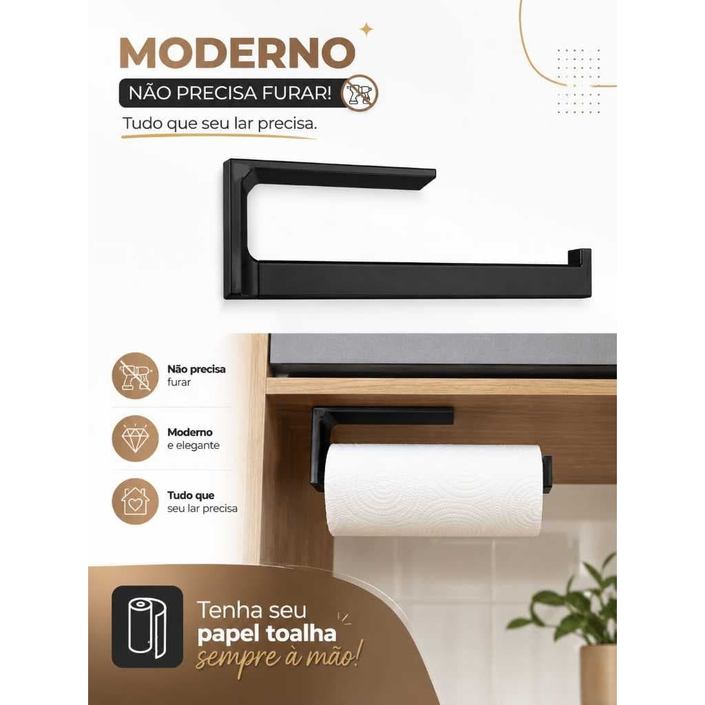 Suporte Papel Toalha Adesivo Cozinha Organizador