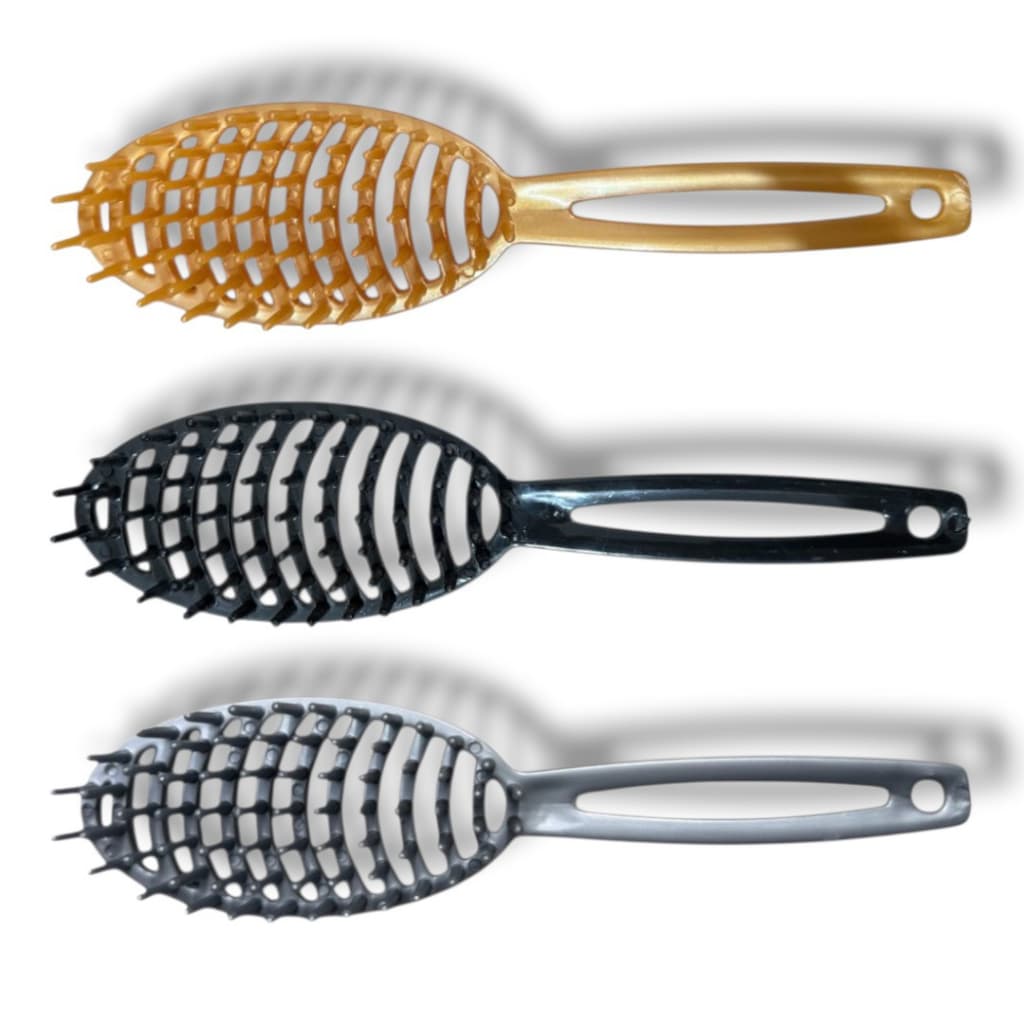 Kit Atacado 240 Escova Oval Ideal Para Revenda Desembaraçar Cabelos Liso Ondulados Cacheados Crespos