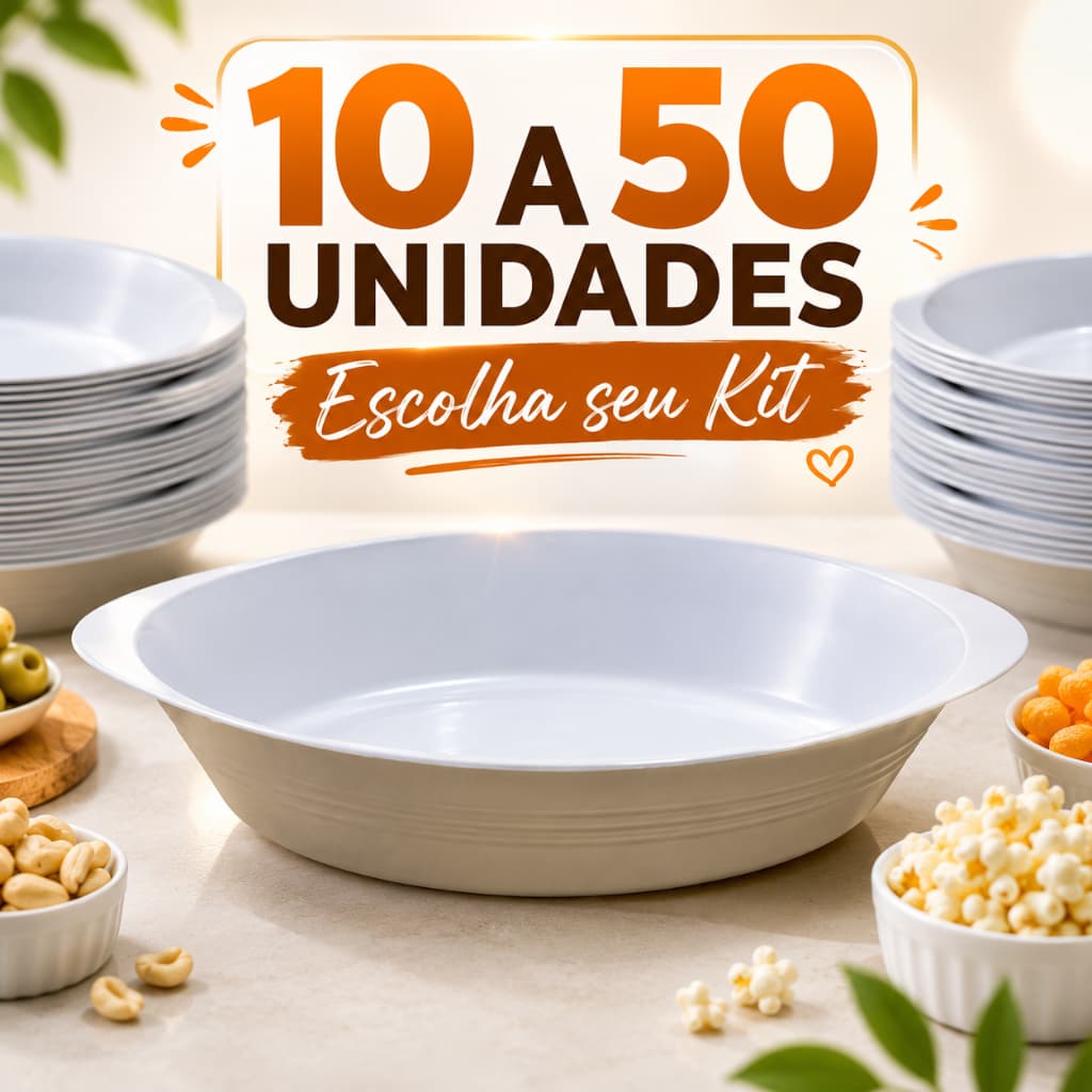 Kit 10 a 50 Petisqueiras - Barquinhas Brancas, 600ml, Petiscos, Snacks, Churrasco, Gourmet, Brindes🍿