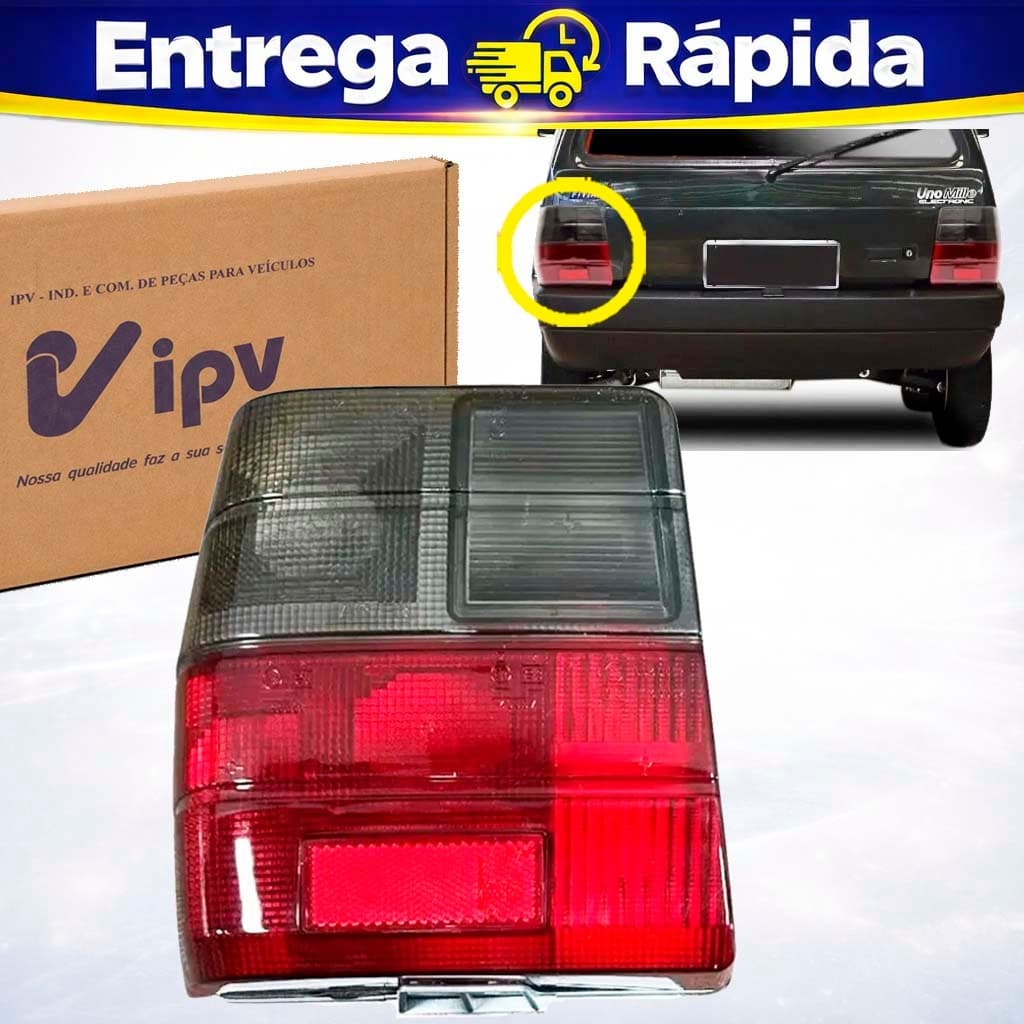 Lanterna Traseira Fiat Uno 1986 a 2004 Fumê S/ Circuito Lado Esquerdo Arteb 260143
