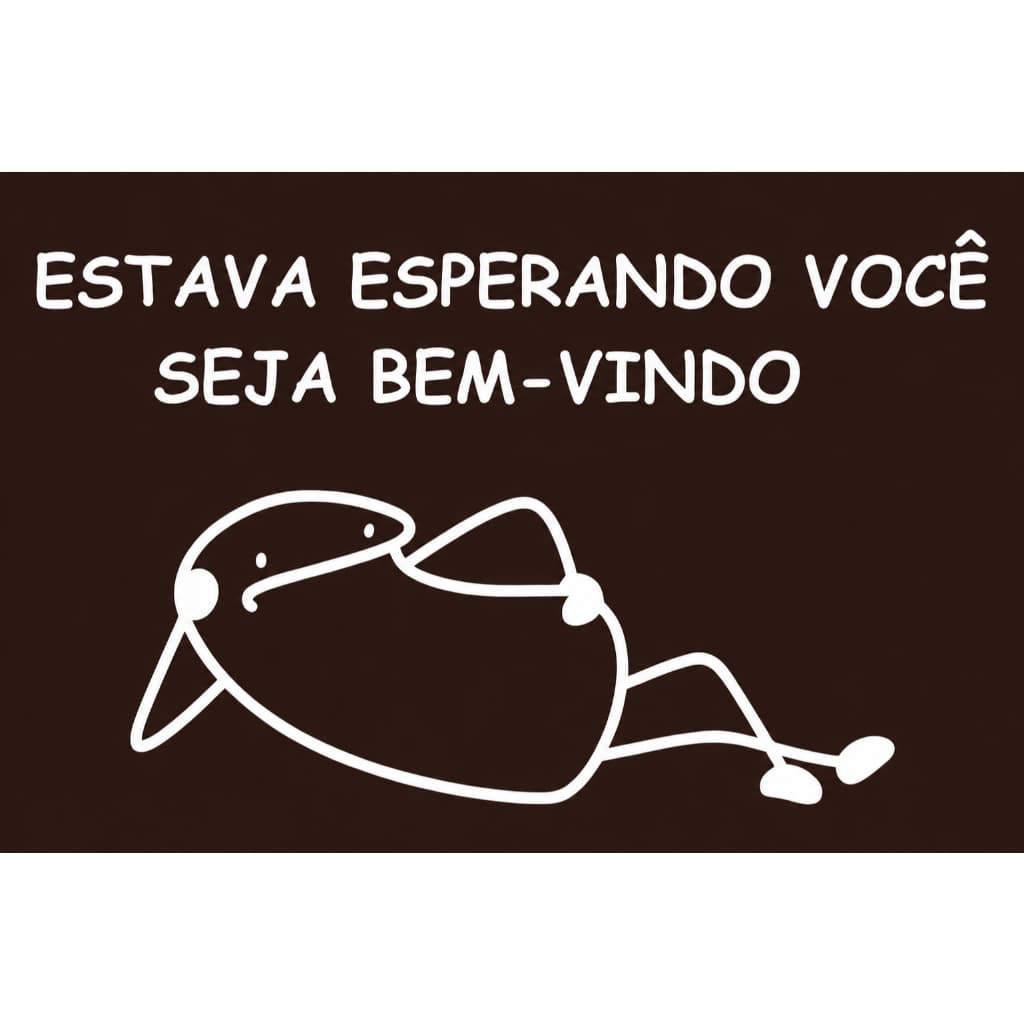 Tapete Porta Entrada Premium  “Estava esperando você, Seja Bem-Vindo!” Antiderrapante Varias Cores