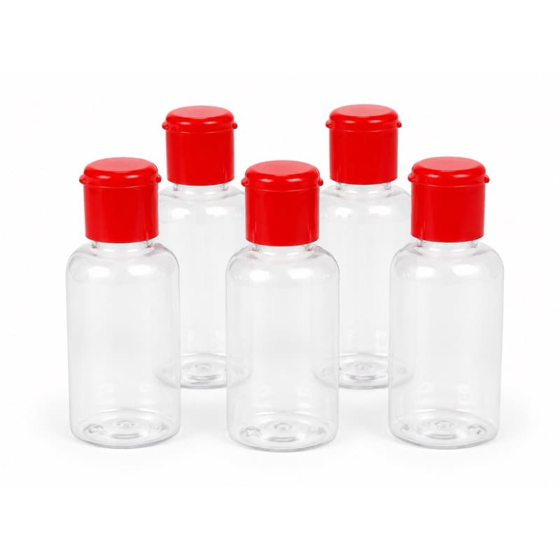 KIT COM 15 FRASCOS PLÁSTICOS 30ML COM TAMPA FLIP TOP | MULTIUSO | VIAGEM, COSMÉTICOS E LEMBRANCINHAS