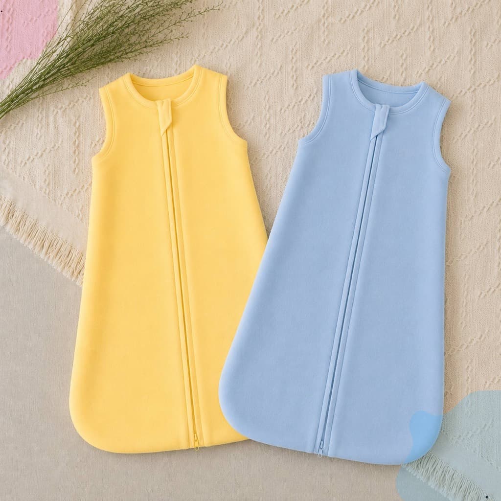 Kit 2 Saco de Dormir Casulo Bebe Pijama Inverno Moletom Menino Menina Cobertor de Vestir 0 a 18 Meses