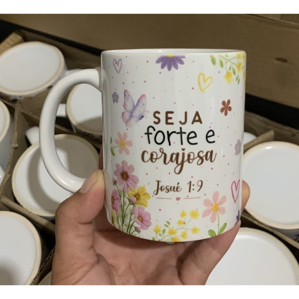 Caneca Personalizada Seja Forte e Corajosa