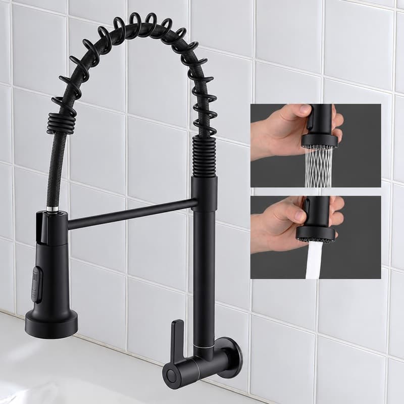 Torneira de Cozinha Gourmet 360° Aço Inox 304 com Spray agua so frio