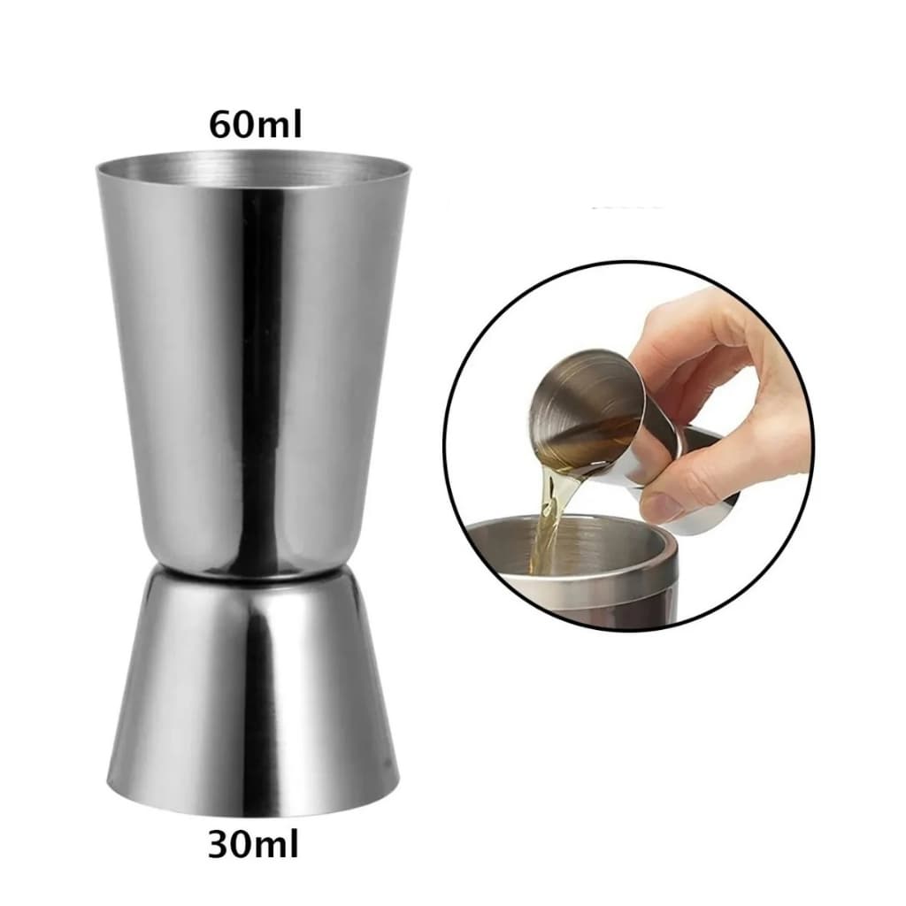 Dosador Jigger Inox Bebidas Duplo 30ml 60ml Medidor Drink GlN V0dka