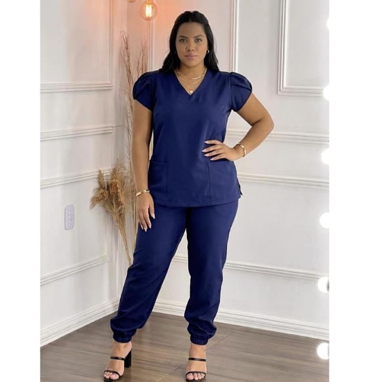 Conjunto Feminino Plus Size Scrub Pijama Cirurgico