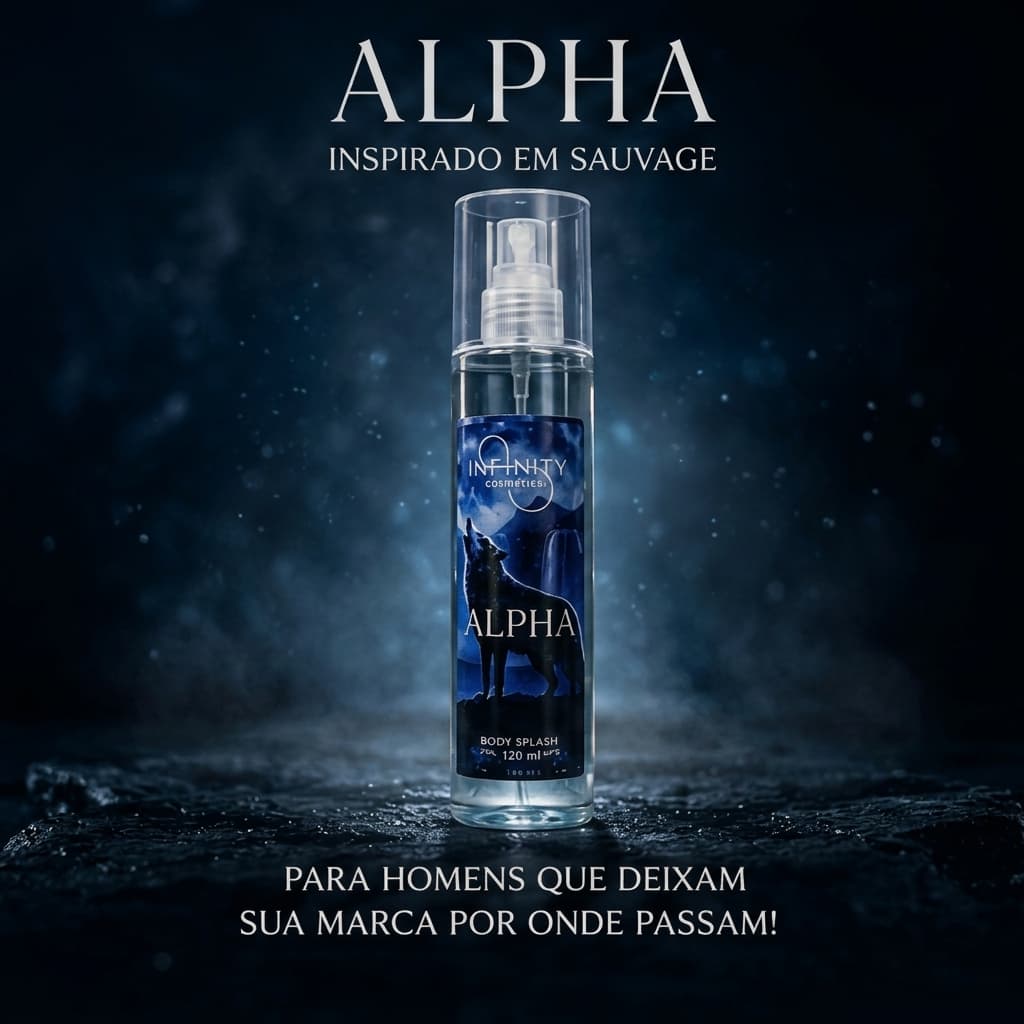 Body Splash Desodorante Masculino Colônia Perfume Alpha Cheiro Elegante Ótima Fixação PremiumLuxo
