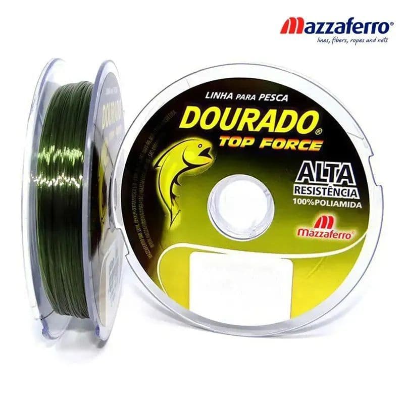 Linha Dourado Top Force Nylon Pesca Alta Resistência 0,30mm 0,40mm 0,45mm 0,50mm 0,60mm 0,70mm - unidade 100m