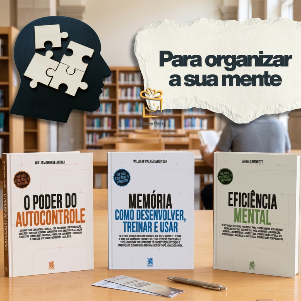 Kit 3 Livros: O Poder da Mente Biblioteca Desenvolvimento Pessoal
