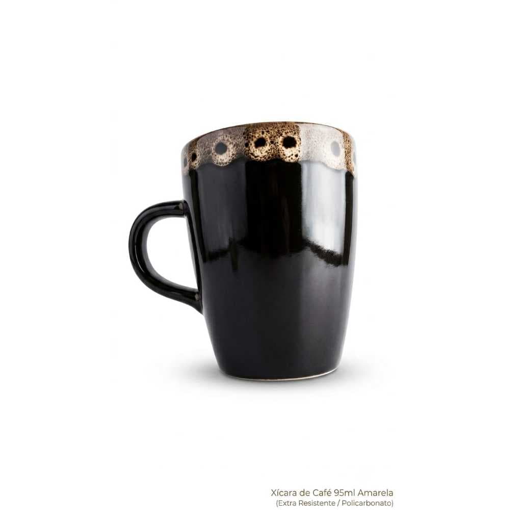 Caneca de porcelana 230ml borda decorada