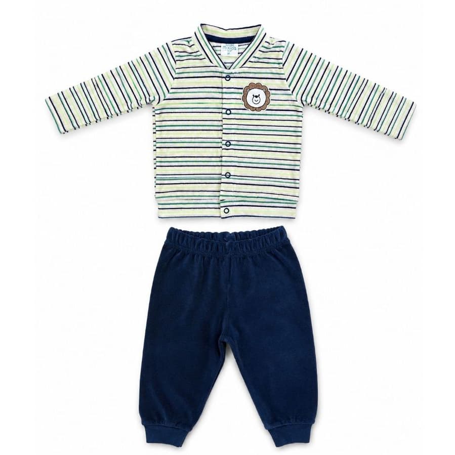 Conjunto Bebê Plush Menino e Menina Inverno | Casaco e Calça | Roupa Infantil 2 Peças Fofa | P M G GG