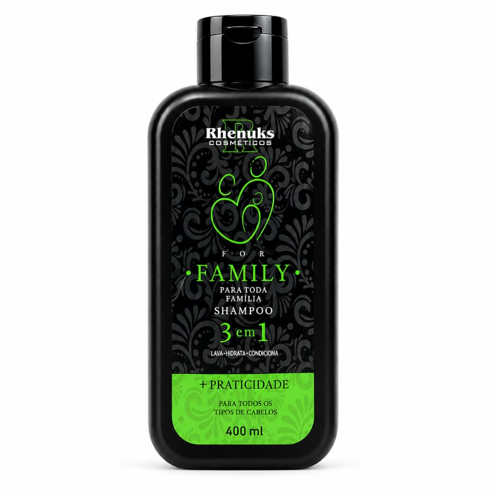 Shampoo For Family 3 em 1 Lava, Hidrata e Condiciona 400ml