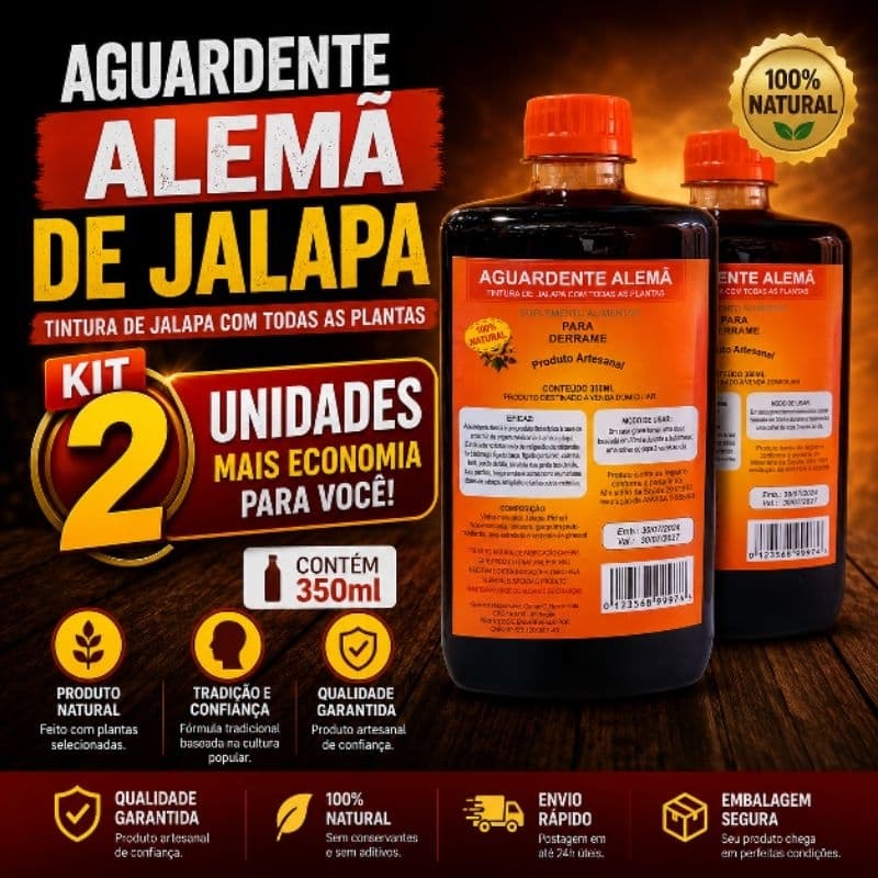 Água Alemã Quadrado Original 350ml - Kit 2 Unidades