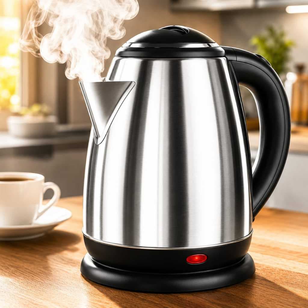 Chaleira Elétrica Inox 2L Desligamento Automático Ferve Rápido Café Chá 110V/220V