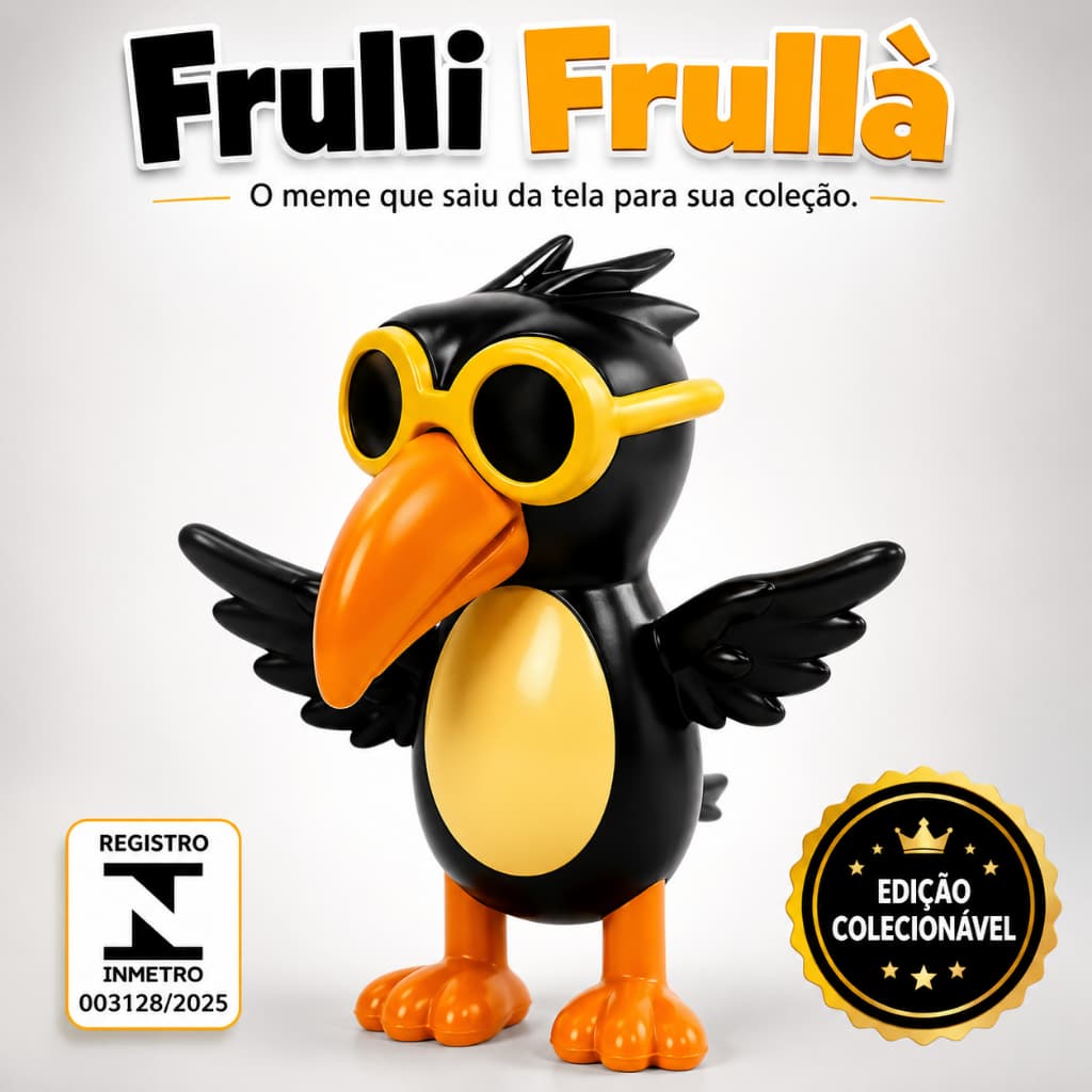 Boneco Colecionável Frulli Frullà Brainrot em Vinil Decoração Geek Miniatura Decorativa Presente Criativo
