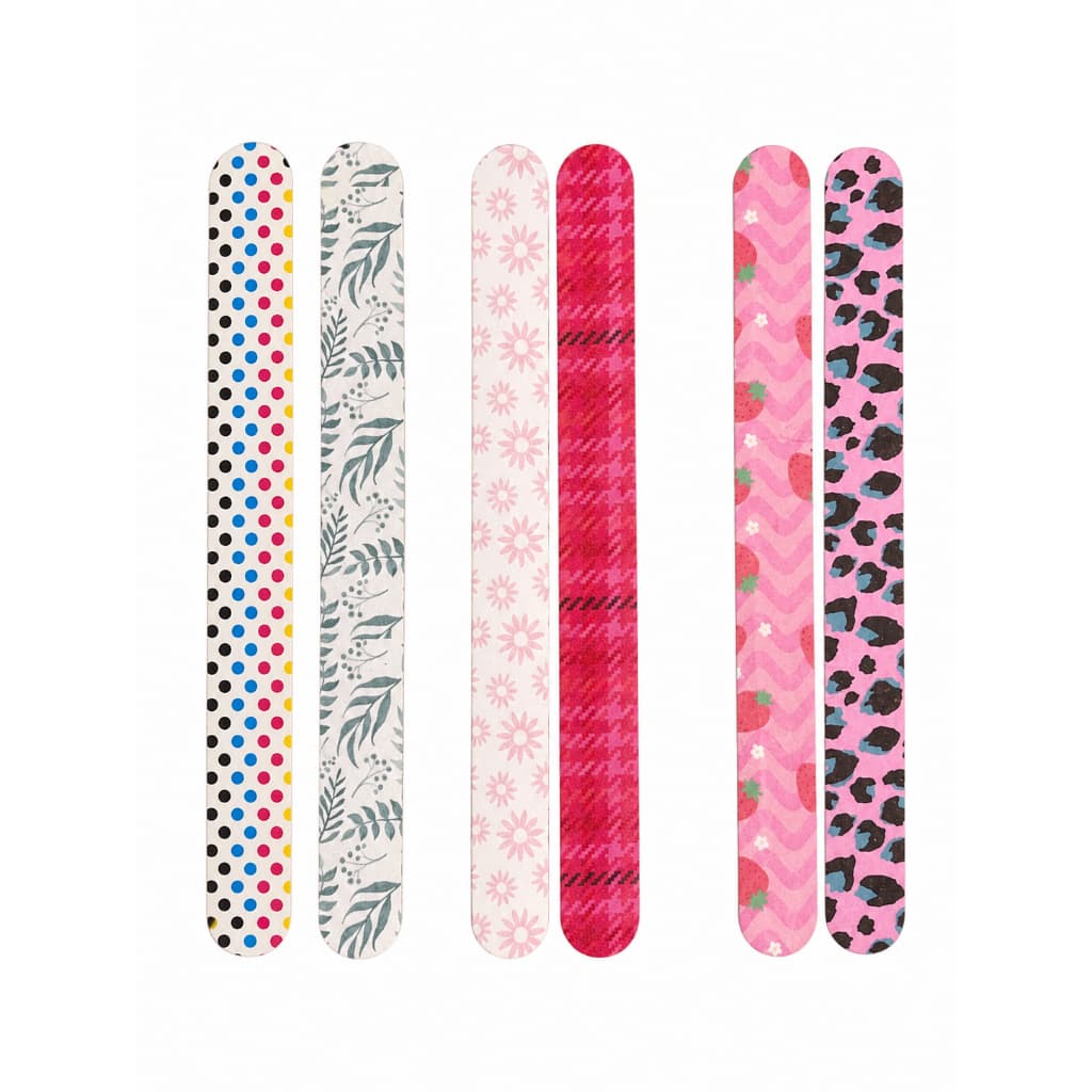 Kit 12 Lixas de Unha Polidora Sortido Manicure Pedicure