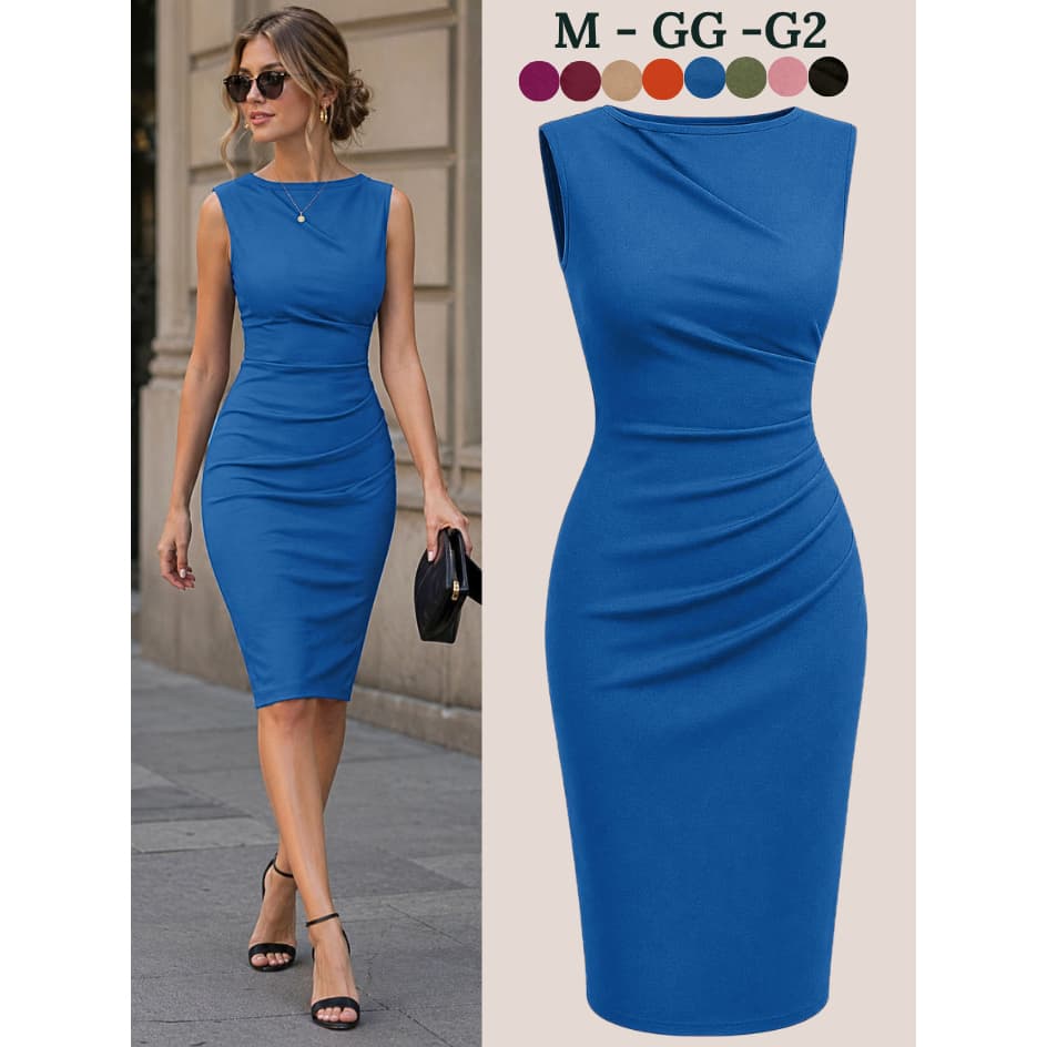 VESTIDO FEMININO CASUAL CONFORTAVEL VESTIDOS FEMININAS SOLTINHO MODA FEMININA BASICO CONFORTAVÉL TECIDO LISO SOCIAL