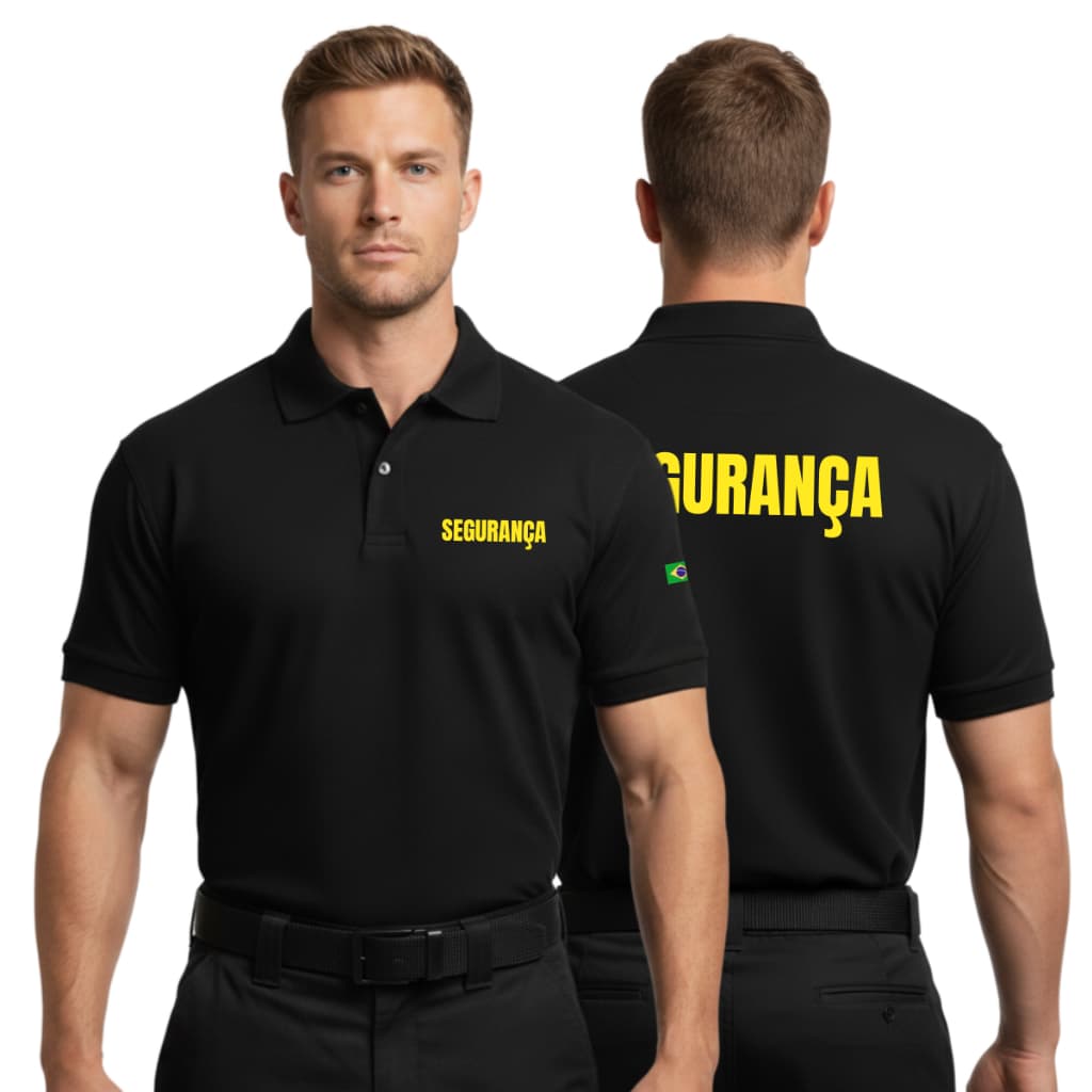 Camisa Camiseta Polo SEGURANÇA Uniforme de Trabalho Segurança Vigia Blusa Camisa Gola Polo Piquet PA