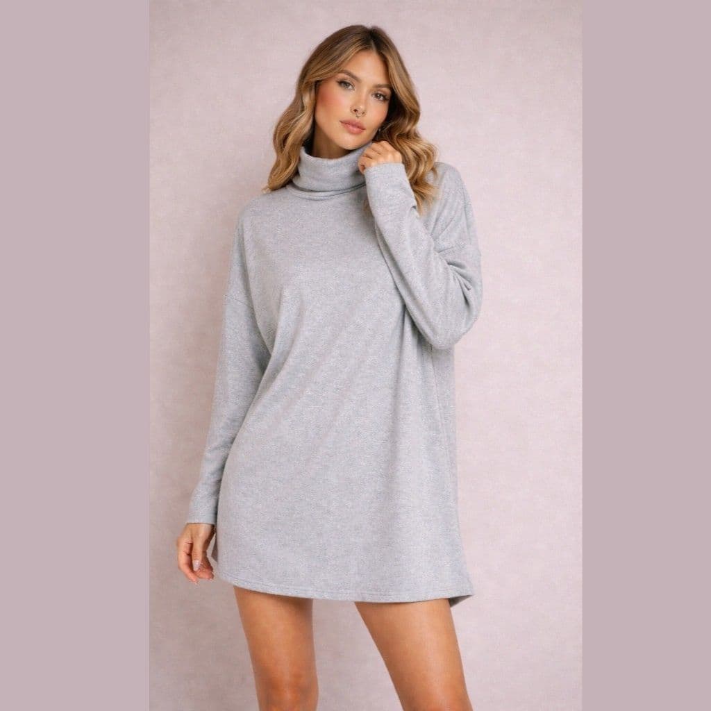 Poncho Lanzinha Feminino Vestido Manga Longa Blusão Outono/Inverno