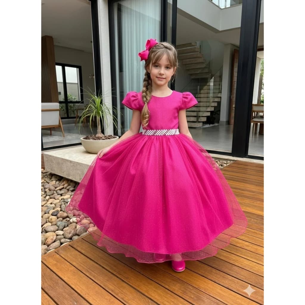 Vestido Longo Pink Marie Heloisa – Perfeito para Festas e Eventos