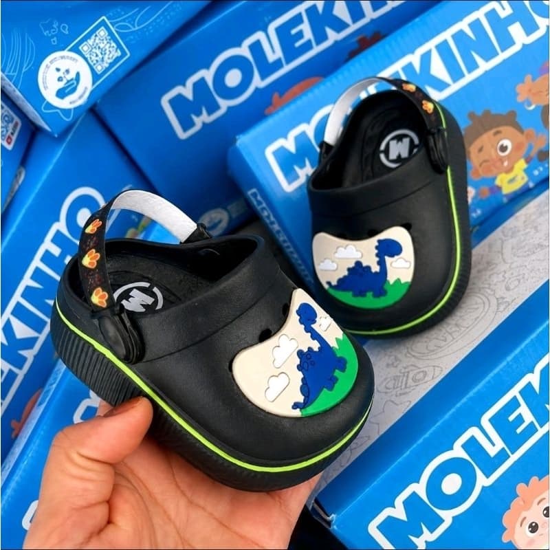 Chinelo Molekinho Baby Calce Facil Macio Nuvem Infantil Meninos Baby Impermeável Lançamento original