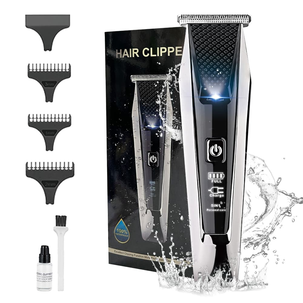 Kit Barbeador Elétrico 11 em 1 Recarregável Type-C | 3 Lâminas Flutuantes Impermeável Multifuncional