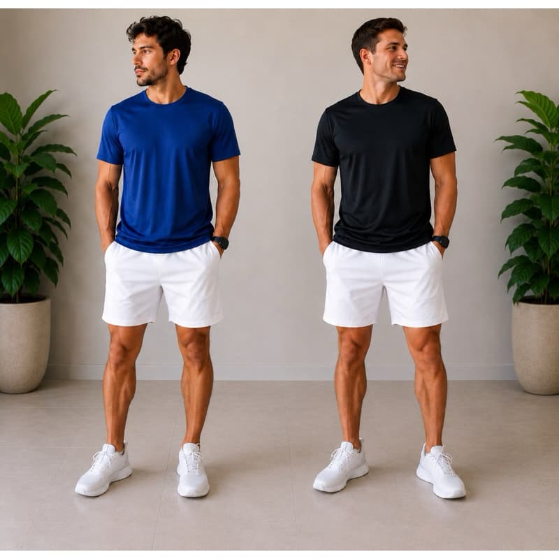 Kit 2 Camisetas Dry Fit Masculina Manga Curta Academia e Dia a dia