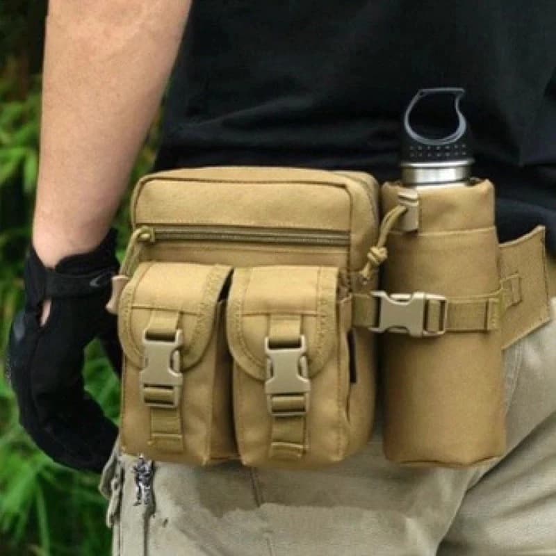 Bornal Pochete Camping Porta Garrafas Objetos Bolsa Trilha Caminhada Resistente