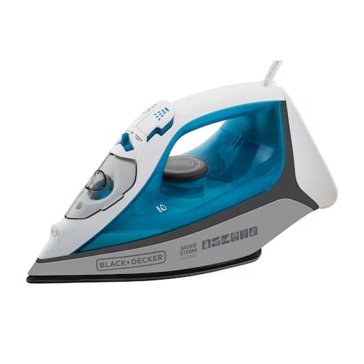 Ferro de Passar a Vapor Black+Decker FX3060-BR 127V 1200W Base Ceramic Gliss Anti Gotejamento Azul
