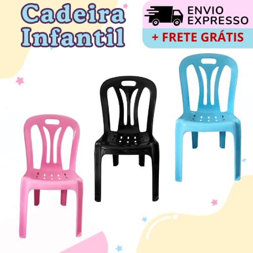 Cadeira Infantil de Plástico Para Estudar Desenhar e Brincar Lartec
