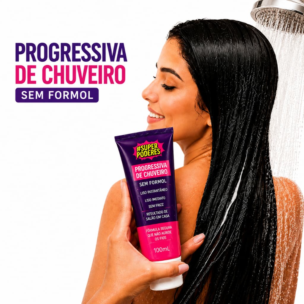 Progressiva Sem Formol de Chuveiro Super Poderes Liso Instantâneo 100ml