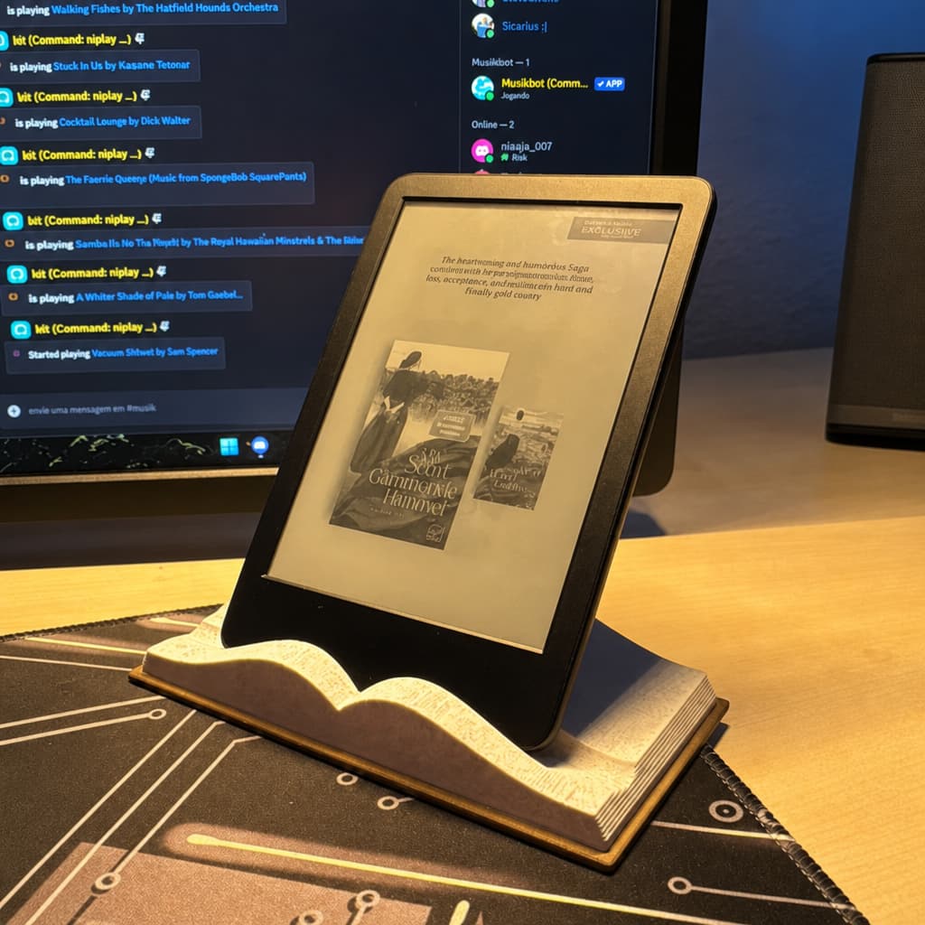Suporte para Kindle e  Kobo Leitor Digital Ergonômico Base Leitura Tablet E-reader 7 10 11 Presente Literário