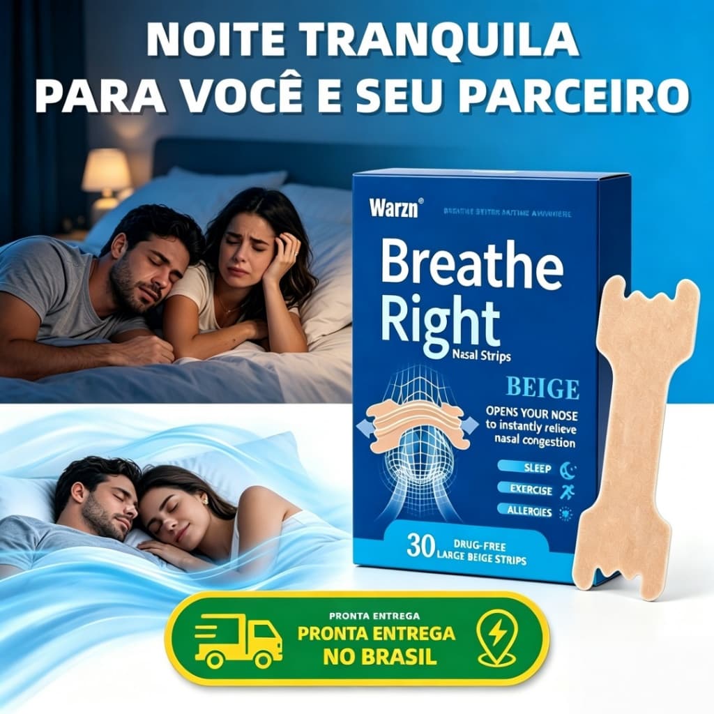 Anti Ronco Fita Nasal Dilatador Nasal 30 Unidades Para Dormir Melhor Reduzir Ronco Respiração Melhor