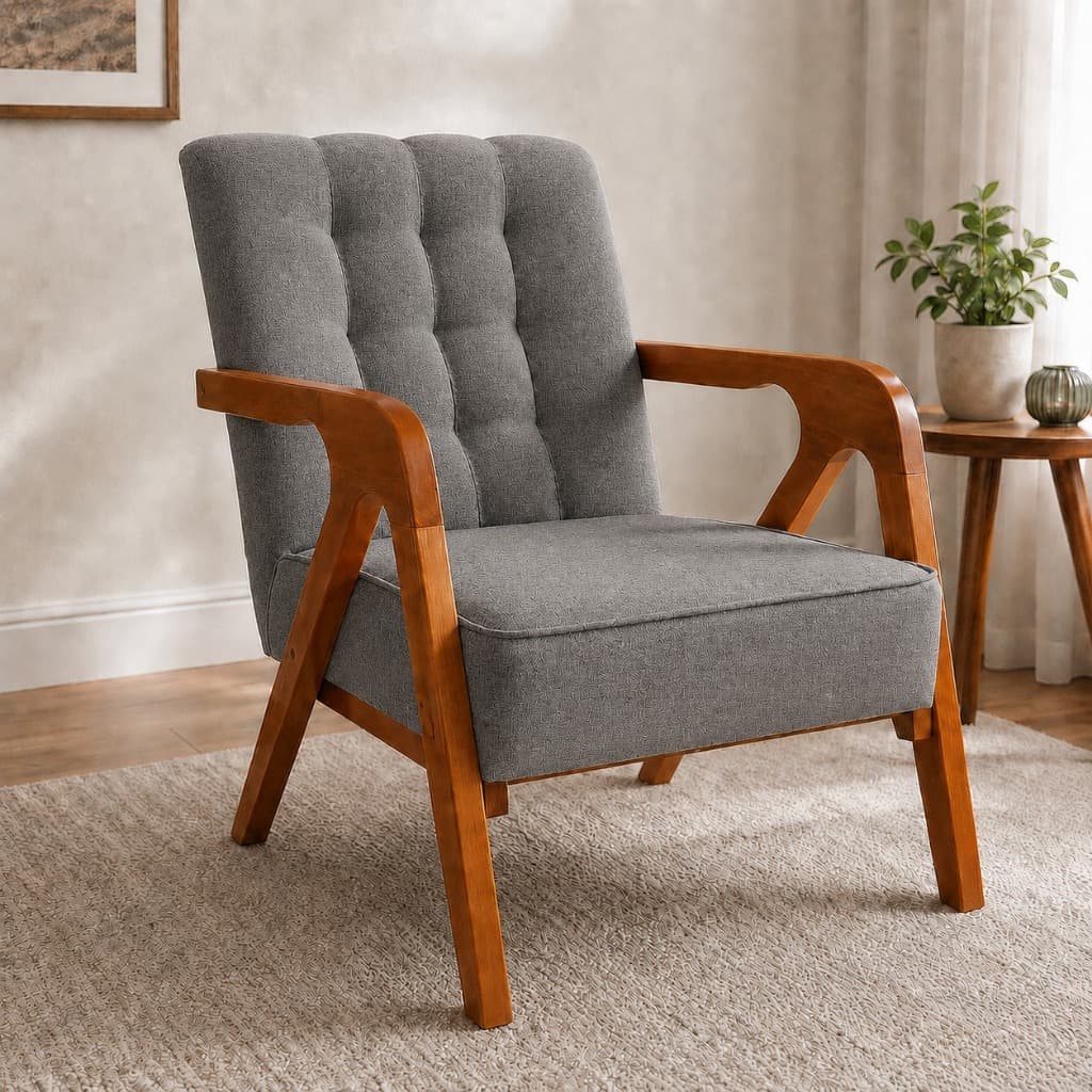 Poltrona Livia Consultório Recepção Estofada Confortável Elegante Funcional Decoração