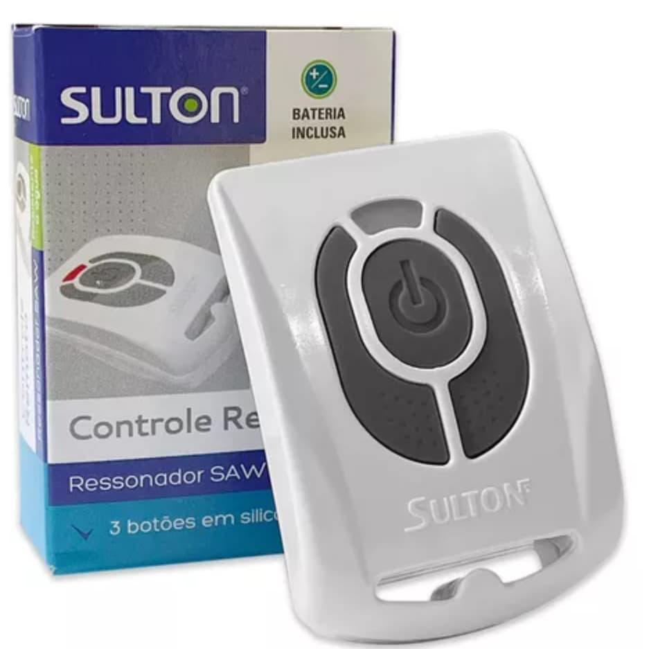 Kit 2 Controles Remoto Sulton 433mhz Anti Clonagem Resistente À Água Para Alarme E Portão Eletrônico