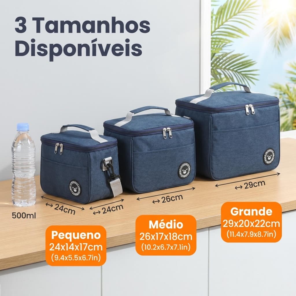 Bolsa Térmica Marmita 3 Tamanhos para Uso Diário