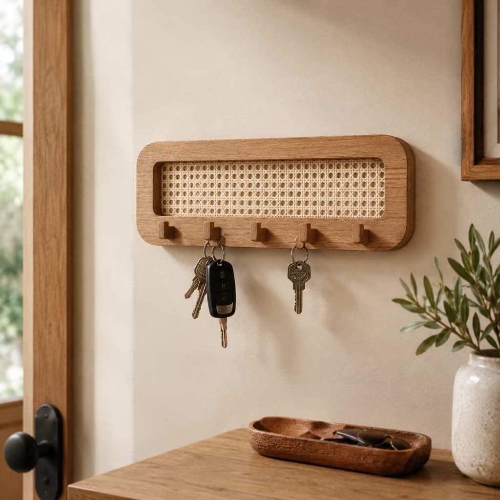 Porta Chaves Palha Indiana – Organizador Decorativo Moderno minimalista