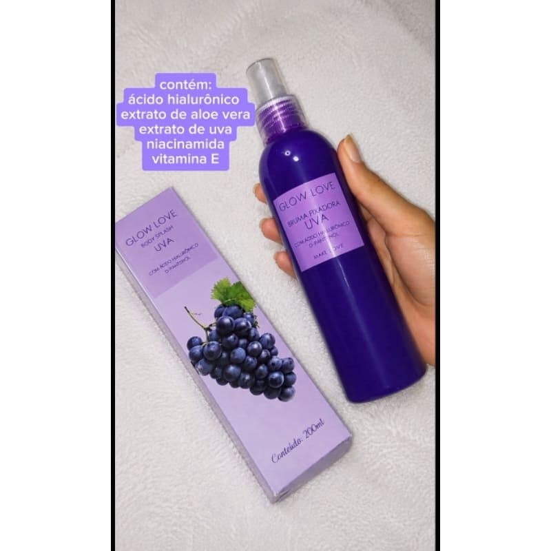 Bruma Fixadora Max love Uva 200 ML Spray Fixador de Maquiagem e vitamina