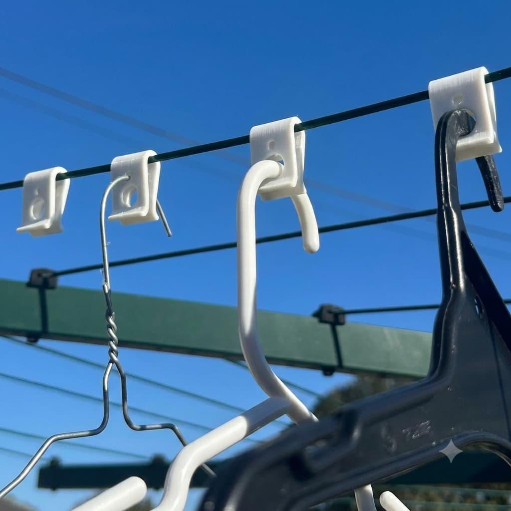 Suporte Cabide para Varal | Prendedor de Cabides para Secar Roupas | Organizador de Lavanderia