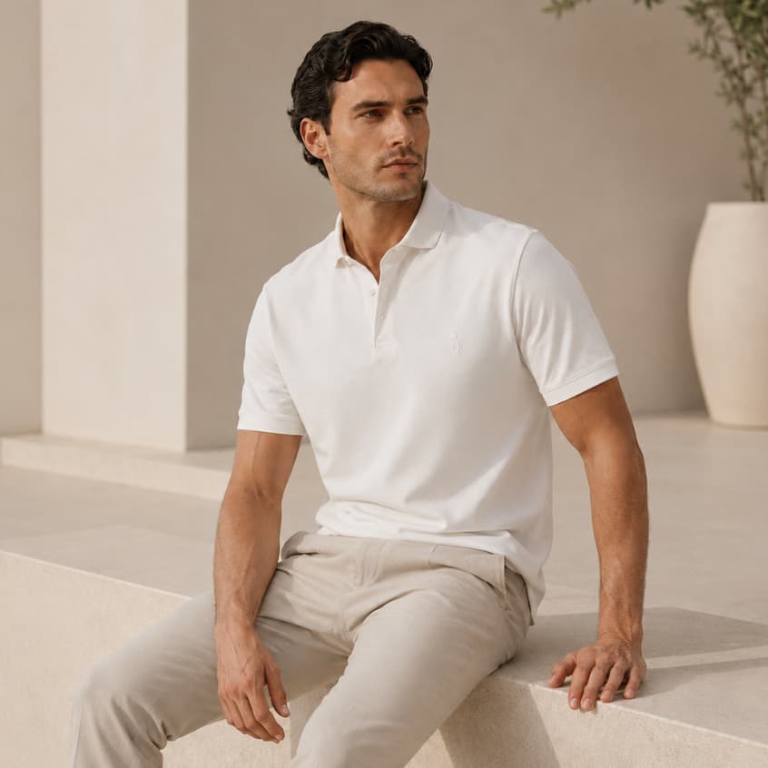 Camisa Polo Masculina 100% Algodão Casual Premium