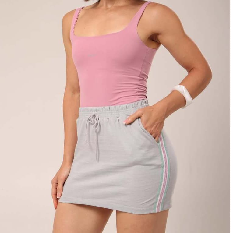 Saia de Moletinho Casual Confortável Moda Feminina