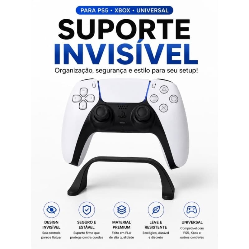 Suporte minimalista invisível Base para controle PS5/XBOX