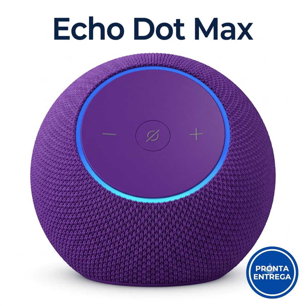 Amazon Echo Dot Max com Alexa e Hub Integrado Original - Som Potente e Espacial