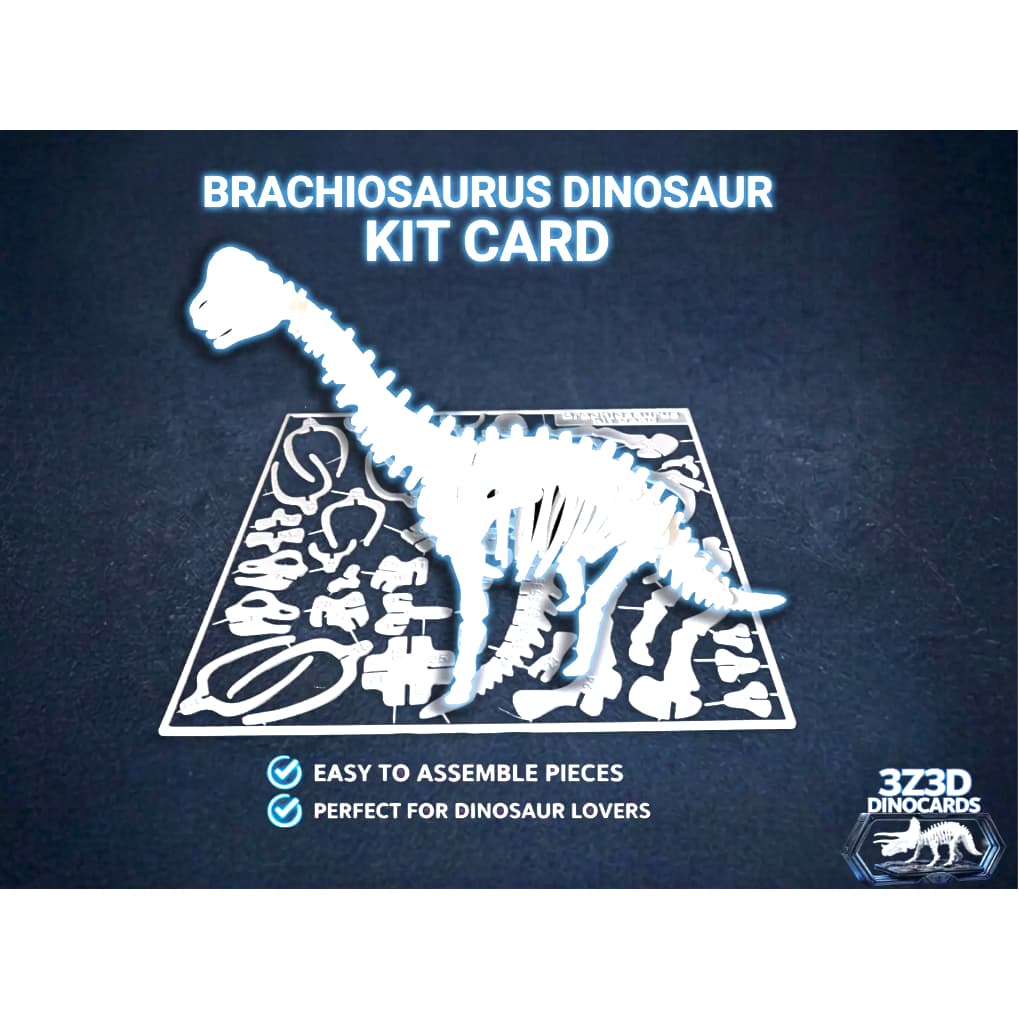 Quebra-cabeça de Cartão Kit do Dinossauro Brachiosaurus - DinoCards