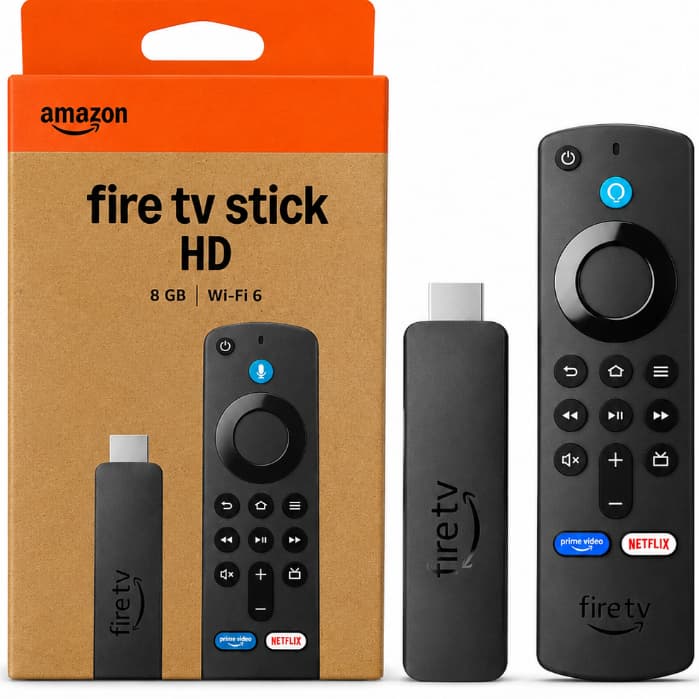 Fire TV Stick HD Amazon Full HD Wi-Fi 6 Controle Alexa Original