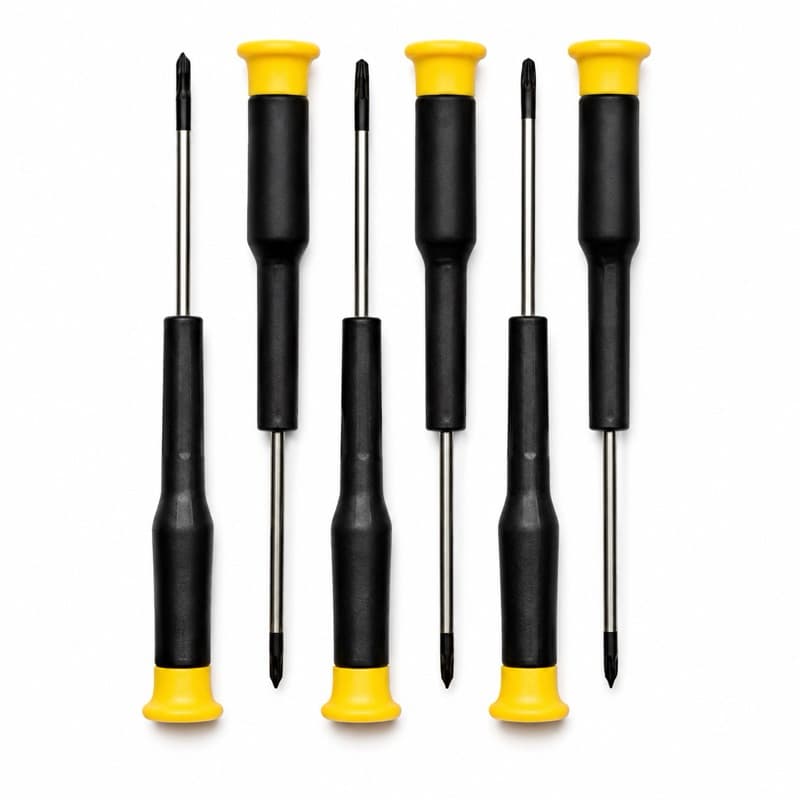 Kit Jogo de Chaves de Precisão 6 Peças Fenda Phillips para Celular Notebook Relógio